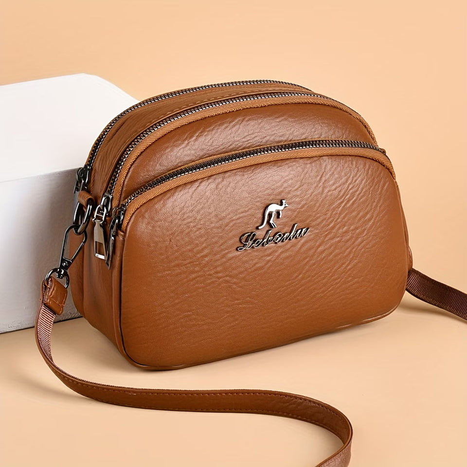 { PACK OF 2 } Women Multi-Pocket Lightweight Crossbody Bag Large Capacity Bag
