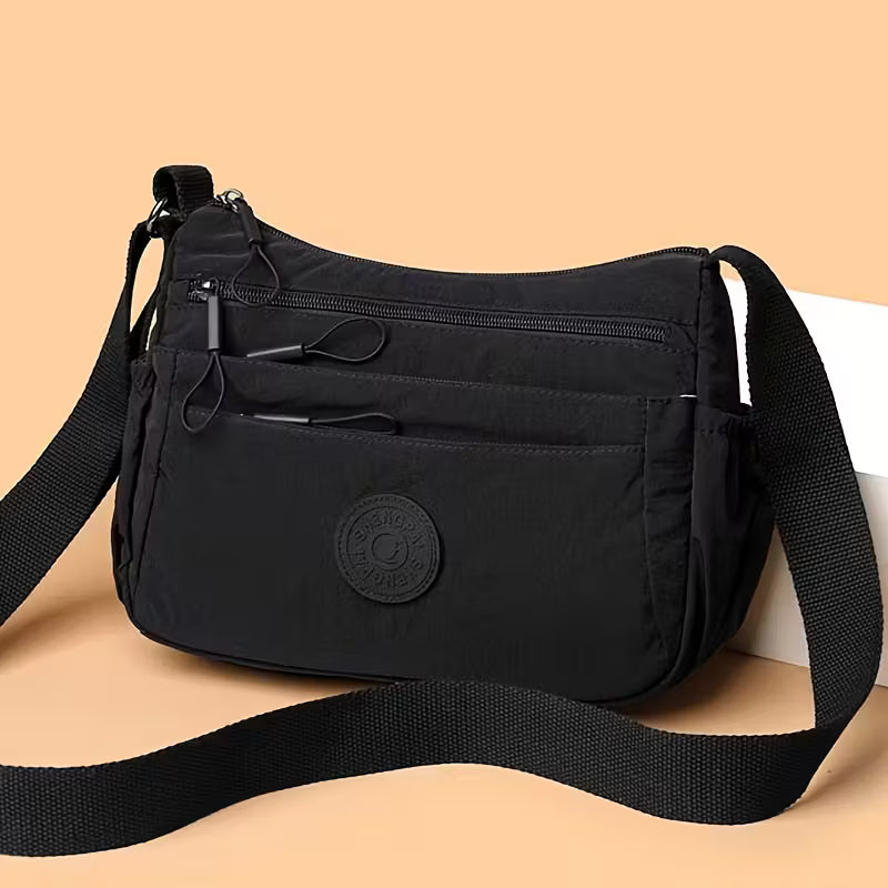 New Durable Nylon Fabric Multi-Pocket Adjustable Shoulder Crossbody Bag { Pack 2 }