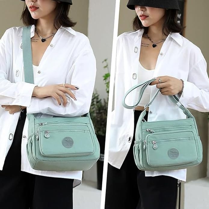 Women's Multi-Pocket Water-Resistant Crossbody Sling Bag { BUY 1 GET 1 – }