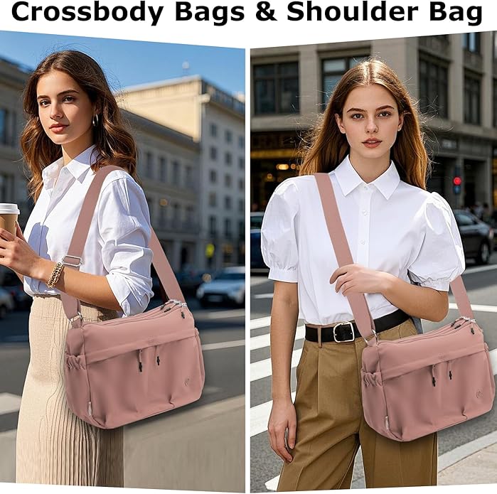 { Pack of 2 } A Classic Women’s Crossbody Bags with Dual Pockets