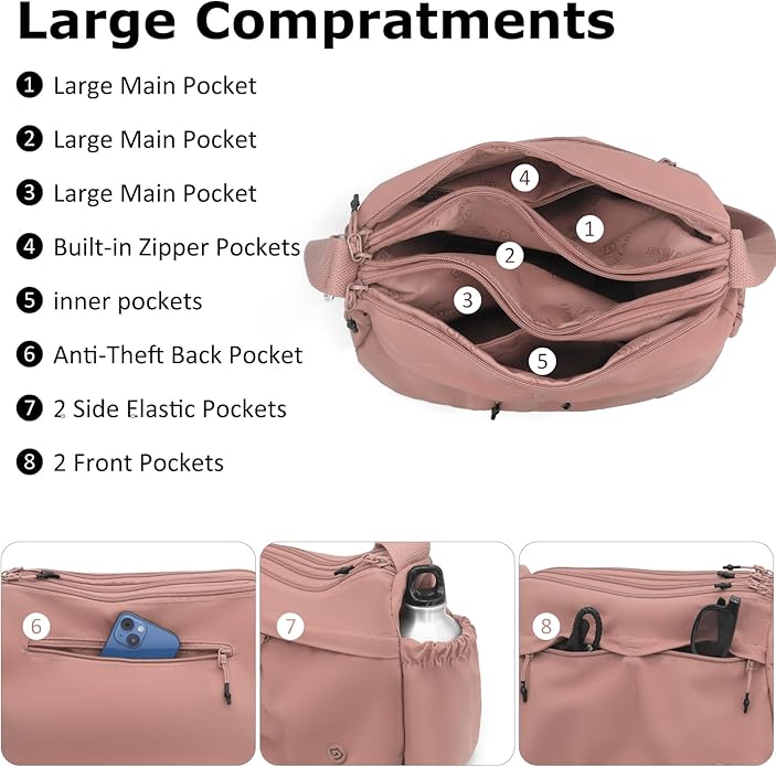 { Pack of 2 } A Classic Women’s Crossbody Bags with Dual Pockets