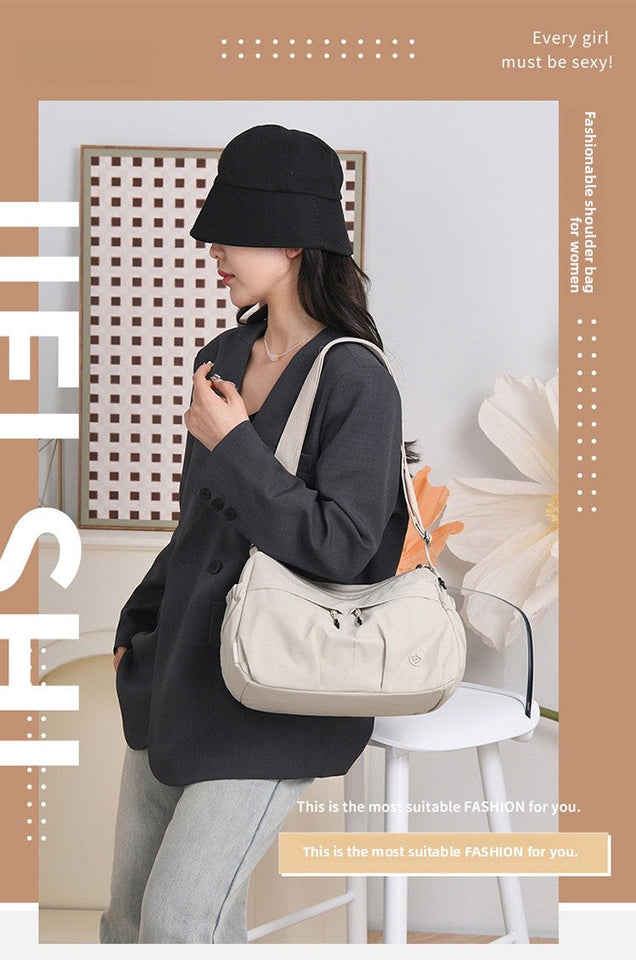 Minimalist Nylon Shoulder Bag Street Style Travel Small Square Bag { Pack 2 }