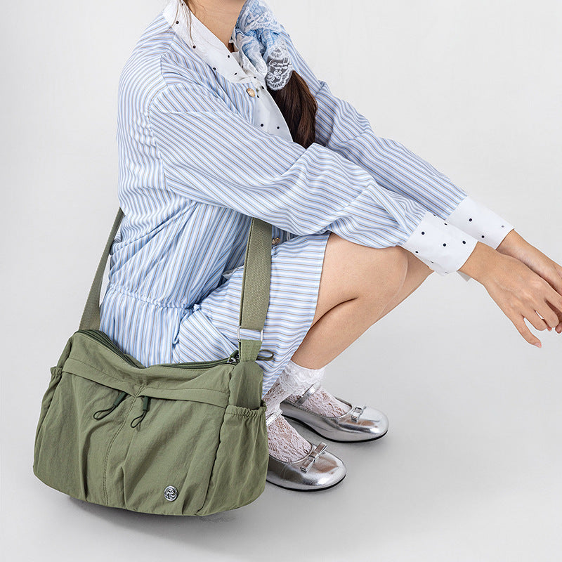 { Pack 2 } All-Purpose Lightweight Nylon Fabric Women Shoulder Bag with Large Capacity