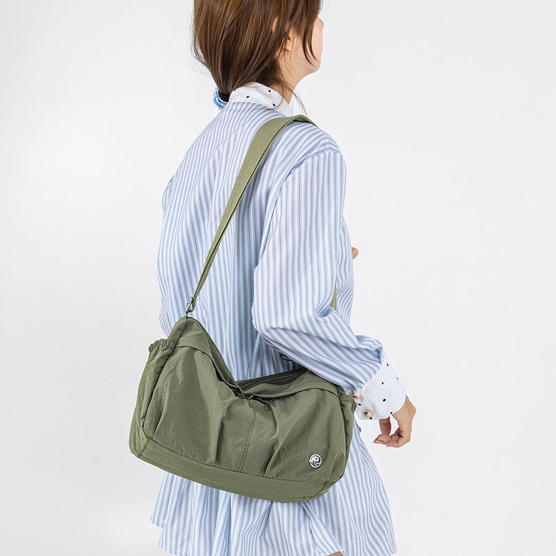 { Pack 2 } All-Purpose Lightweight Nylon Fabric Women Shoulder Bag with Large Capacity