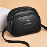 { PACK OF 2 } Women Multi-Pocket Lightweight Crossbody Bag Large Capacity Bag
