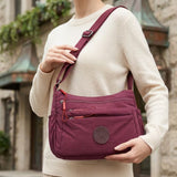 New Durable Nylon Fabric Multi-Pocket Adjustable Shoulder Crossbody Bag { Pack 2 }
