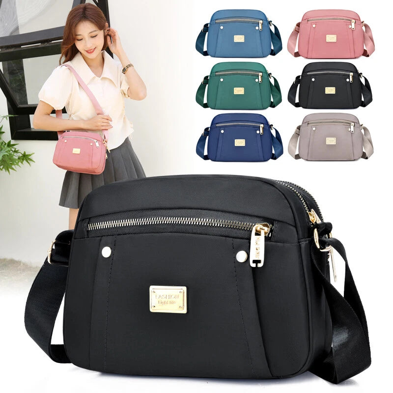 (Pack OF 2)Casual Lightweight Nylon Crossbody Bag for Women